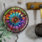 8" Round Mandala Aluminum Art Sign - UV-Resistant Waterproof Wall Decor, Art Nouveau Living Room Patio Art