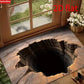 Realistic Optical Illusion Floor Mat with Black Hole Illusion Depth Effect Use Hand Modern Illusion for Entryway Hallway Carpets