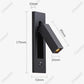 Modern Led Wall Lamp 110V 220V Led 3W Spotlight Sconce Wall Light for Beside Light Bedroom Living room Dining room Night Lights