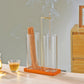 2 in 1 Incense Holder Upside Down Glass Incense Holder for Sticks Anti-Ash Incense Burner with Ash Catcher & Incense Storage