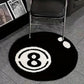 VIKAMA Black 8-Piece Billiards Carpet - Soft Fuzzy Living Room Floor Mat - Bedside Rug For Bedroom - Ideal For Soft Home Decor
