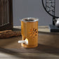 Bamboo Candle Holder Metal Aromatherapy Heating Holder for Herbs Aromatherapy Incense Burner for Yoga SPA Aromatherapy