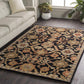 Salix Hand Tufted Black Wool Rug