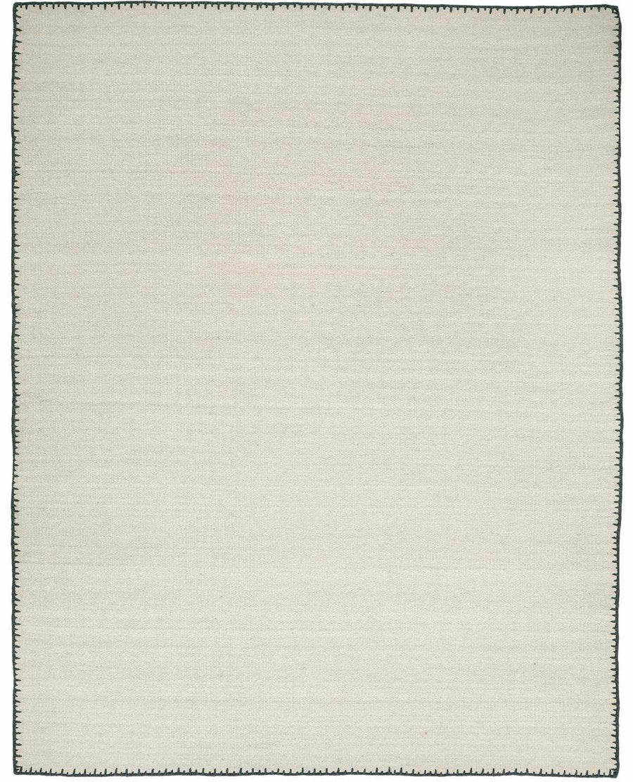 Ayumu Off White Hand Woven Wool Area Rug - Clearance