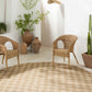Kuval Checkered Brown Outdoor Rug