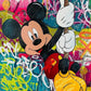 Mickey Mouse Minnie Street Graffiti Canvas Painting Prints Poster Creative Modern Wall Art Pictures Living Room Home Decor