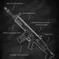 Weapons Blueprint Poster Black Board Guns Blueprint Wall Art Canvas Painting Military Enthusiast Home Room Wall Decor Gunfight