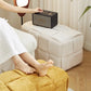 Chenille Red Woven Bench Shoe Changing Stool