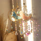 Hourglass Moon Purple Blue Green Pink Crystal Sun Catcher Pendant Decoration, Half Moon Window Hanging Pendant - Home and Garden