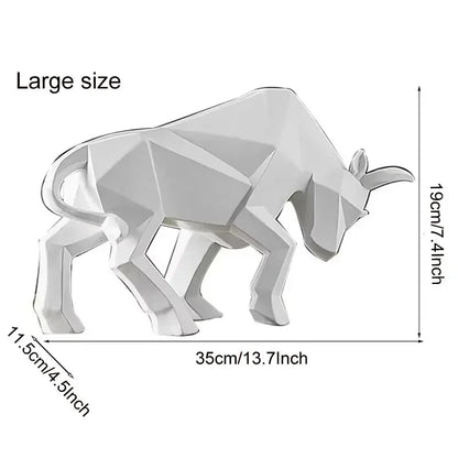 Nordic Modern Simple Resin Bull Ornaments Creative Home Decoration Crafts Indoor Study Office Cow Statue Animal Figurine