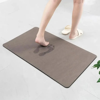 Summer Simple Solid Colour Diatomite Floor Mat Non-Slip Kitchen Entrance Bathroom Bathroom Carpet Home Decoration