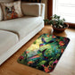 VIKAMA Spring Hummingbird Tropical Design Floor Mat, Non-Slip And Dirt-Proof, For Entrance, Bathroom, Kitchen Home Decor Carpet