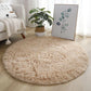 VIKAMA Pink Round Carpet Fluffy Soft Area Floor Mat Children Girls Room Princess Castle Plush Carpet Living Room Home Decor