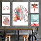 Anatomy Human Teeth Art Posters Teeth Row Teeth Illustra Poster HD Posters Home Room Bar Cafe Decor Art Wall Painting Picture