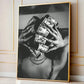 Fashion wall art canvas poster print black and white simple art trendy painting suitable for dorm, modern home decoration