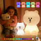 LED Cute Bear Mood Light Night Lamp Children's Bedroom Bedside Lights LED Table Light Living Room Floor Light Birthday Gift