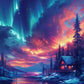 Europe Travel Poster European Natural Landscape Poster Canvas Painting Fjords Northern Lights Cornwall Traveling Wall Decoration