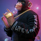 Three Swag Monkeys Canvas Art Posters and Prints Hip Hop Monkey Fashion Paintings on the Wall Art Animals Pictures Room Decor