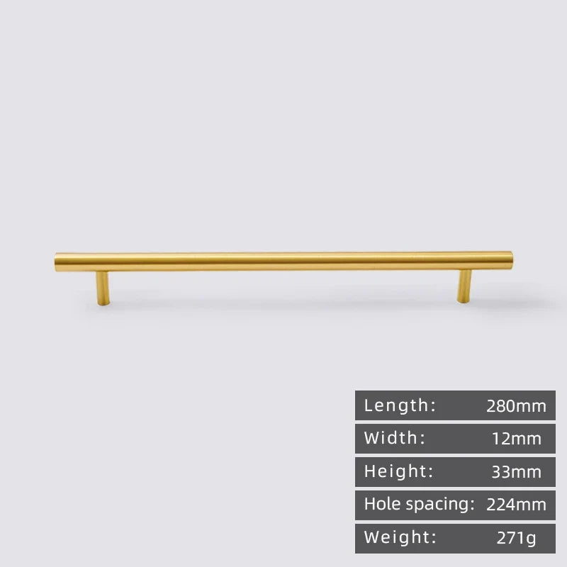Minimalist solid brass cabinet pulls & handles