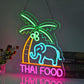 THAI FOOR Neon Sign LED Thailand Neon Light Sign for Shop Signage Shop Indoor Restaurant Bar Sign Shop Decoration USB Powered