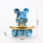 2025 New Graffiti Bear Figurine Home Decoration Animal Statue Keys Storage Shelf Modern Room Sculpture Table Decor Statues Gift