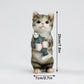 Cat Figurines Outdoor Garden Statues for Patio, Lawn Yard Decoration, Orange Cat Sculpture and Figurines Cat Lover Gifts Kitten