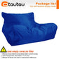 OTAUTAU Swimming Pool Floating Bean Bag Pouf Lounger Cover No Filler Waterproof Sofa Bed Sac Chaise Lounge Recliner Puff SF019