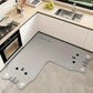 VIKAMA Cartoon Panda Kitchen Rug, Absorbent Non-Slip Irregular L-Shaped Floor Mat, Kitchen Mat, Bathroom Foot Mat Home Decor