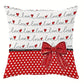 VIKAMA Red Heart Design, Decorative Pillow Cover For Valentine's Day And Weddings, Washable Pillowcase, For Sofas And Bedrooms