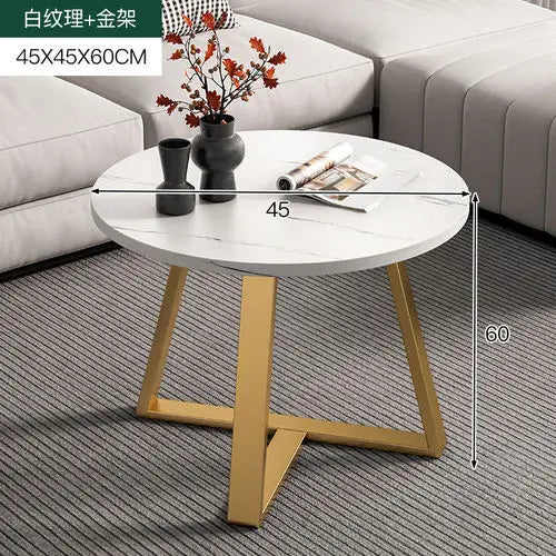 Simplicity Black Coffee Tables Round Nordic Advanced Sense Luxury Coffee Tables Marble Effect Unique Couchtisch Home Furniture