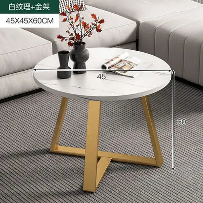 Simplicity Black Coffee Tables Round Nordic Advanced Sense Luxury Coffee Tables Marble Effect Unique Couchtisch Home Furniture