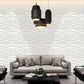 30x30cm Three-dimensional Wave Wall Panels Interior Wall Decor Paintable Wallpaper 3D Wall Decor Covering Panels For Living Room