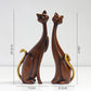 Home Decor Nordic Graffiti Art Oil Painting Cat Decoration Resin Abstract Ornament Figurines Bedroom Desktop Porch Cat Sculpture
