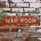 Retro War Room Metal Tin Sign - 4x16" 2D Flat Novelty Decor, Bar Garage Farmhouse Wall Art