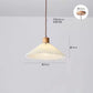 Retro Pleated Pendant Light For Living  Dining Room Bedside Solid Wooden Ceiling Hanging Fabric Lampshade Bar Home Decoration