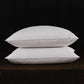 2pcs White Goose Down Feather Pillow for Sleeping Soft Bed Pillow with 100% Cotton Shell Standard Queen Size Back, Side Sleeper