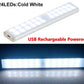LED Under Cabinet Night Light Motion Sensor Closet Light Kitchen Bedroom Lighting Wall Lamp With Magnetic Strip USB Rechargeable
