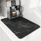 VIKAMA Coffee Machine Mat Rubber Backing Water-Absorbent Dish Drying Pad Kitchen Worktop Drainage Mat Home Decor