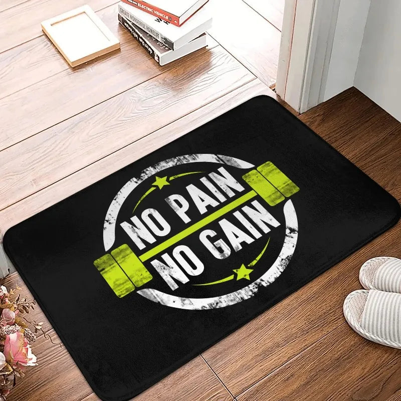 Bodybuilding Fitness Powerhouse Gym Front Door Mat Anti-Slip Carpet Outdoor mat Absorbent Doormat Garden Garage Entrance Rug