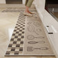 VIKAMA 1/2PC Cartoon Easy To Manage Kitchen Floor Mat Home Long Crystal Velvet Carpet Dirt Resistant and Non-Slip Floor Mat