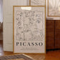 Mid Century Neutral Beige Gallery Matisse Picasso Exhibition Gift Wall Art Canvas Painting Posters For Living Room Home Decor
