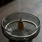 Glass Incense Burner Mountain Incense Holder for Coil Incense and Cone Incense with Glass Ash Catcher for Meditation Yoga Spa