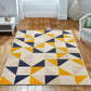 VIKAMA Geometric Style Living Room Carpet, Durable And Slip-Resistant Sofa, Coffee Table Rug, Bedroom Floor Mat, Home Decoration