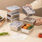 Stainless Steel Crisper Fresh-keep Food Container Rectangle Picnic Bento Tray Refrigerator Freezer Storage Box Restaurant Plate