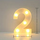 1PC LED Alphabet&Number Lights For Home,Wedding,Proposal,Birthday,Party,Photo Prop, Battery Powered White Decorative Night Light