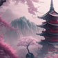 Japanese Cherry Blossom Fuji Mountain Sunset Tokyo Scenery Poster HD Printed Canvas Painting Wall Art Pictures Room Home Decor
