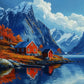 Europe Travel Poster European Natural Landscape Poster Canvas Painting Fjords Northern Lights Cornwall Traveling Wall Decoration