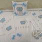 5pcs Baby Girl Outfits Set Welcome Home Hosptial Infant Receiving Blanket Pillow Bed Hat Mittens Romper Set
