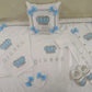 5pcs Baby Girl Outfits Set Welcome Home Hosptial Infant Receiving Blanket Pillow Bed Hat Mittens Romper Set
