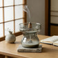 Glass Incense Burner Mountain Incense Holder for Coil Incense and Cone Incense with Glass Ash Catcher for Meditation Yoga Spa